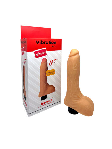 Vibrador lure 8.4" con testículos