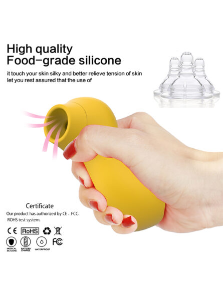 Estimulador succionador de Clítoris de Silicona 7 Vel. USB