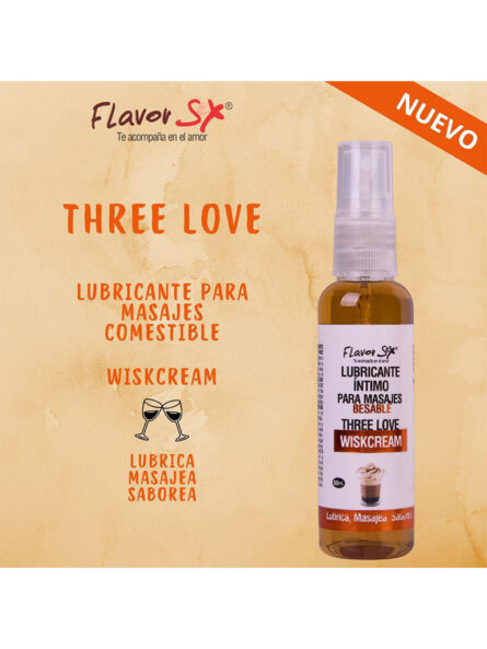Lubricante three love wiskcream 60ml flavor